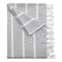 STRANDTUCH Surfside - Weiß/Grau, Textil (200/180cm) - Butlers