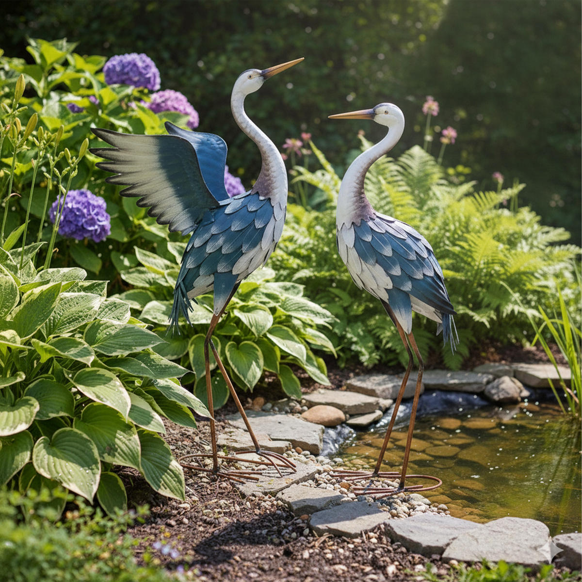 2XZÁHRADNÁ figura - viacfarebná, kov (43.5/73.5/20cm) - Relaxdays