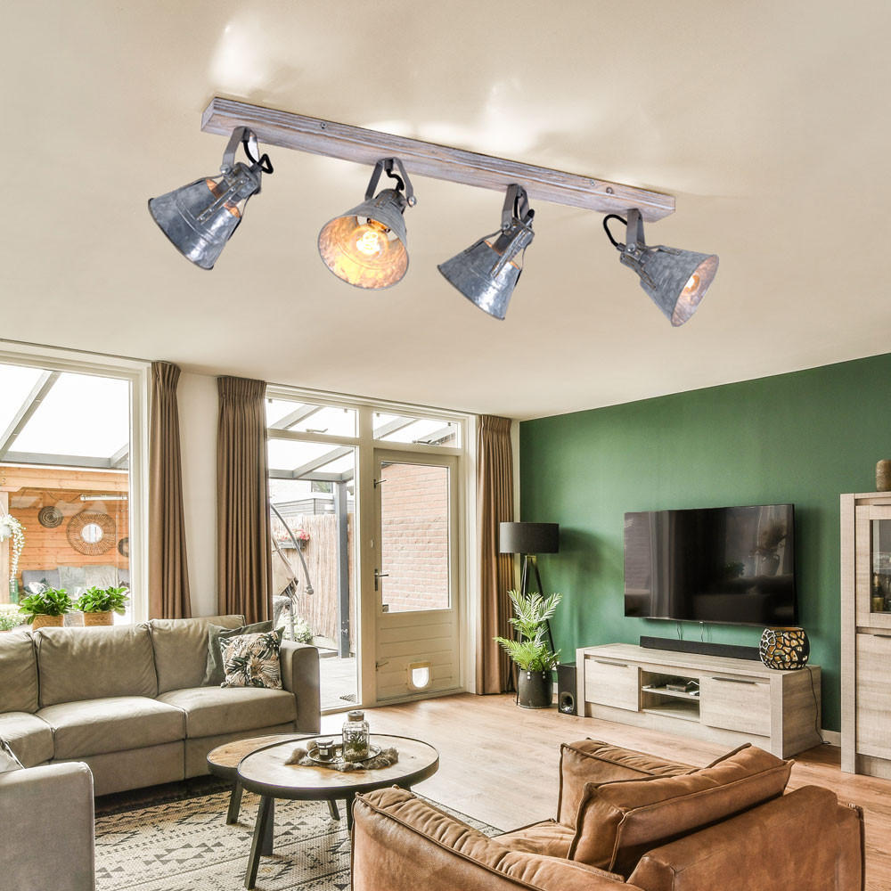 LED DECKENLEUCHTE GÜNTHER Metall Silber - Silberfarben, Metall (82/17.5/18cm) - Globo Lighting