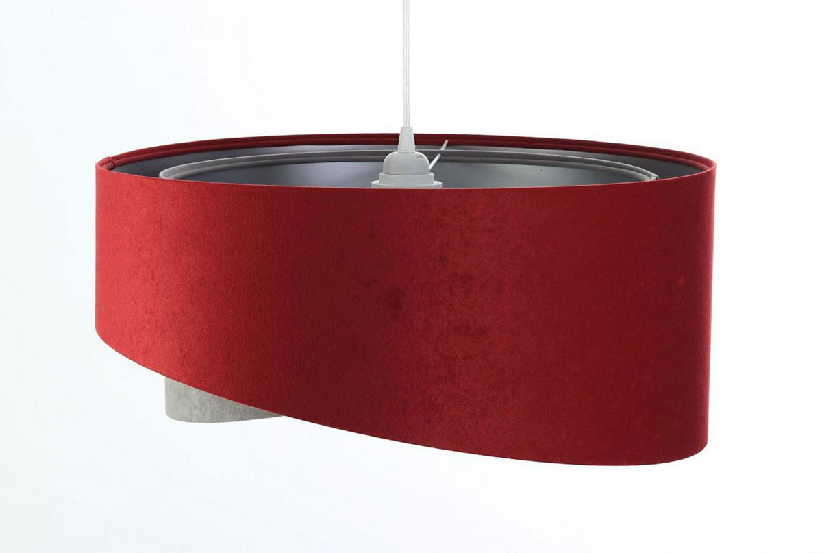 HÄNGELEUCHTE Grau 50/23 cm - Rot, Kunststoff (50/1.3/23cm) - ONZENO
