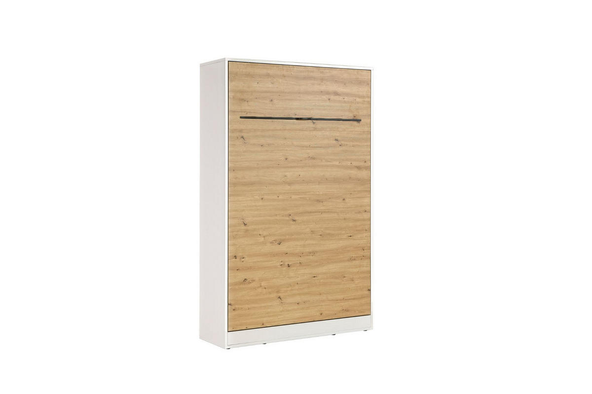 SCHRANKBETT Perfekt 120x200 Ein Vertikales Das Design Und Funktionalität Vereint Mit Matratze Eiche + Schwarz - Eichefarben/Schwarz, Holz (160/200cm) - Kaiser Möbel
