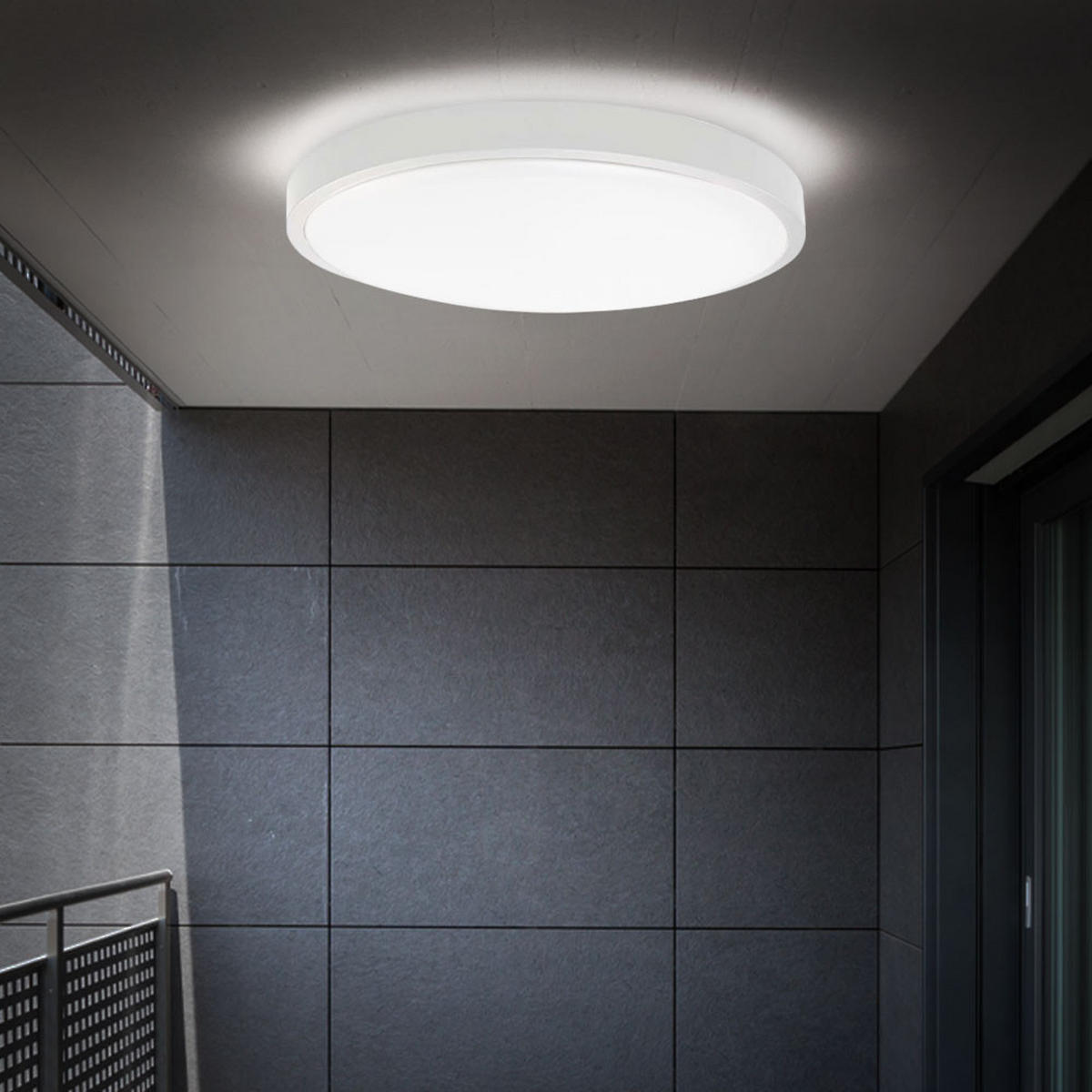 LED DECKENLEUCHTE Weiß Rund - Weiß, Kunststoff (25/25/6.3cm)