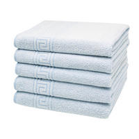 DUSCHTÜCHER, 5er-Set, 70x140 cm, 70% Baumwolle, 30% Polyester - Blau, Textil (70/140cm) - Zollner