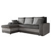 ECKSOFA Kris Lux - Schwarz/Graphitfarben, Holz/Kunststoff (238/147cm) - MIRJAN24