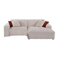 SOFA - 4 Personen - samt - beige Tirono - Beige, Kunststoff/Textil (254/80/161cm) - Vente-Unique