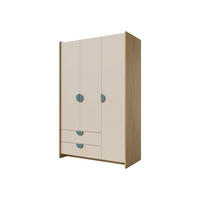 KINDERKLEIDERSCHRANK Lexi 3D2S 01 - Blau/Eichefarben, Holzwerkstoff/Kunststoff (124/198/60cm) - MIRJAN24