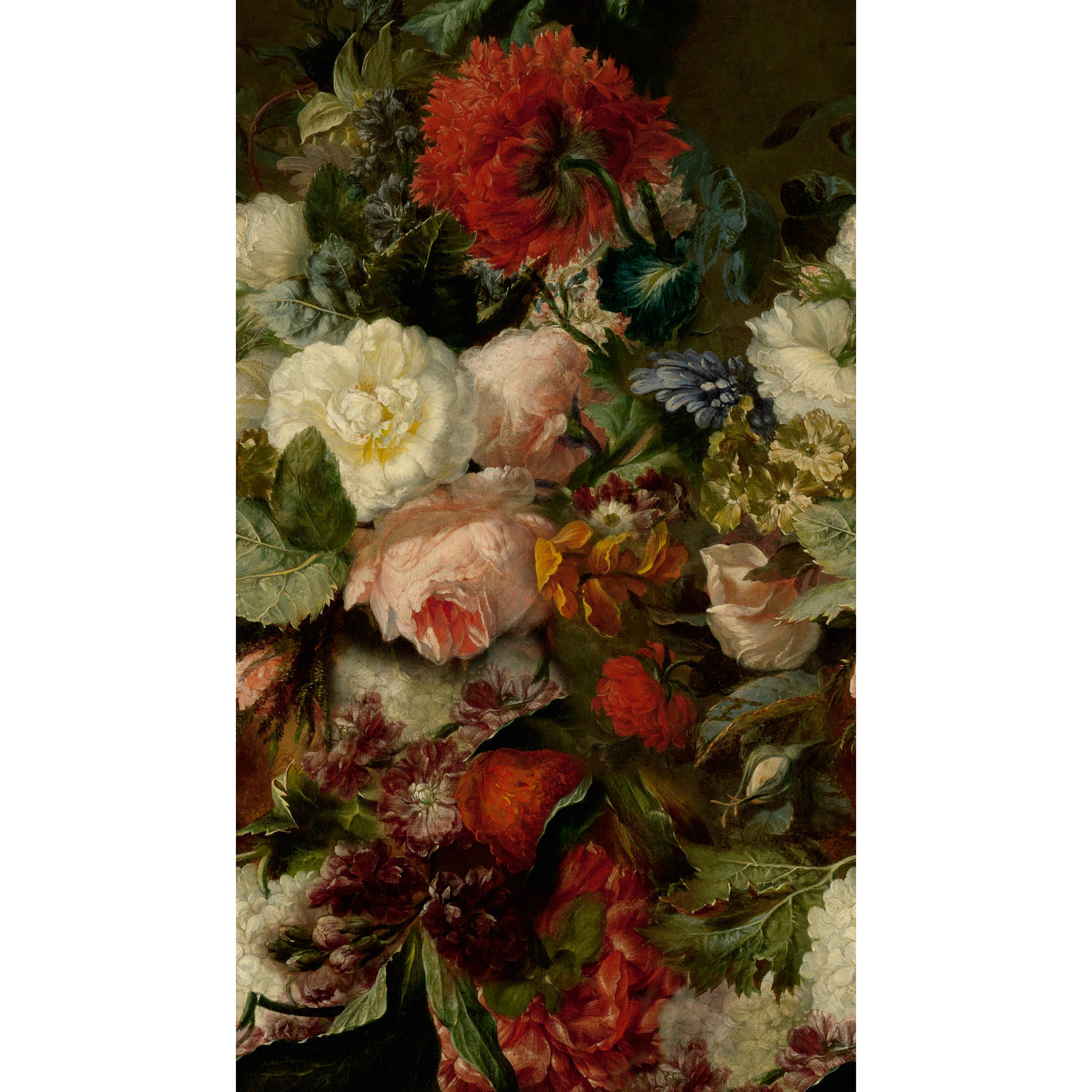 FOTOTAPETE Klassische Blumen 280x159cm - Rot, Papier/Kunststoff (159/1cm) - Sublime