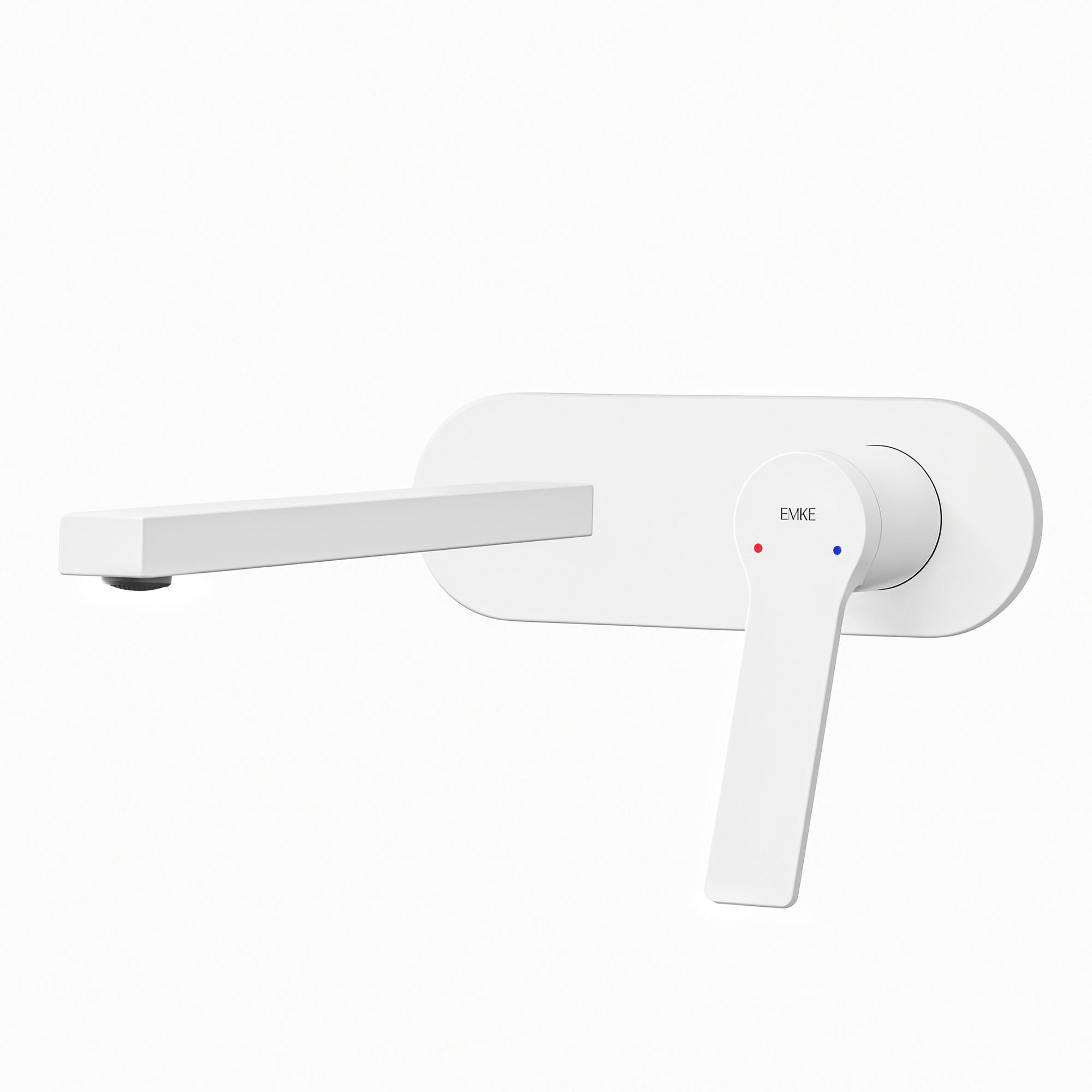 WASCHTISCHARMATUR mit Luftsprudler Messing Weiß - Weiß, Metall (21/7/28.8cm) - EMKE