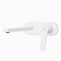 WASCHTISCHARMATUR mit Luftsprudler Messing Weiß - Weiß, Metall (21/7/28.8cm) - EMKE