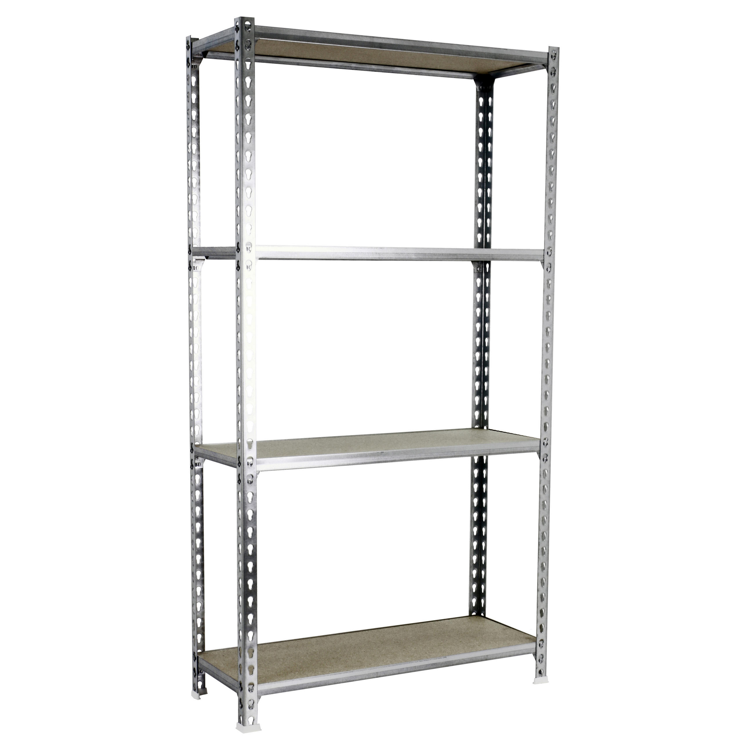 SCHWERLASTREGAL Mid Muli HxBxT 150 x 110 x 50 cm 4 Fachböden Fachlast 200 kg Weiß - Weiß, Metall (110/150/50cm) - PROREGAL