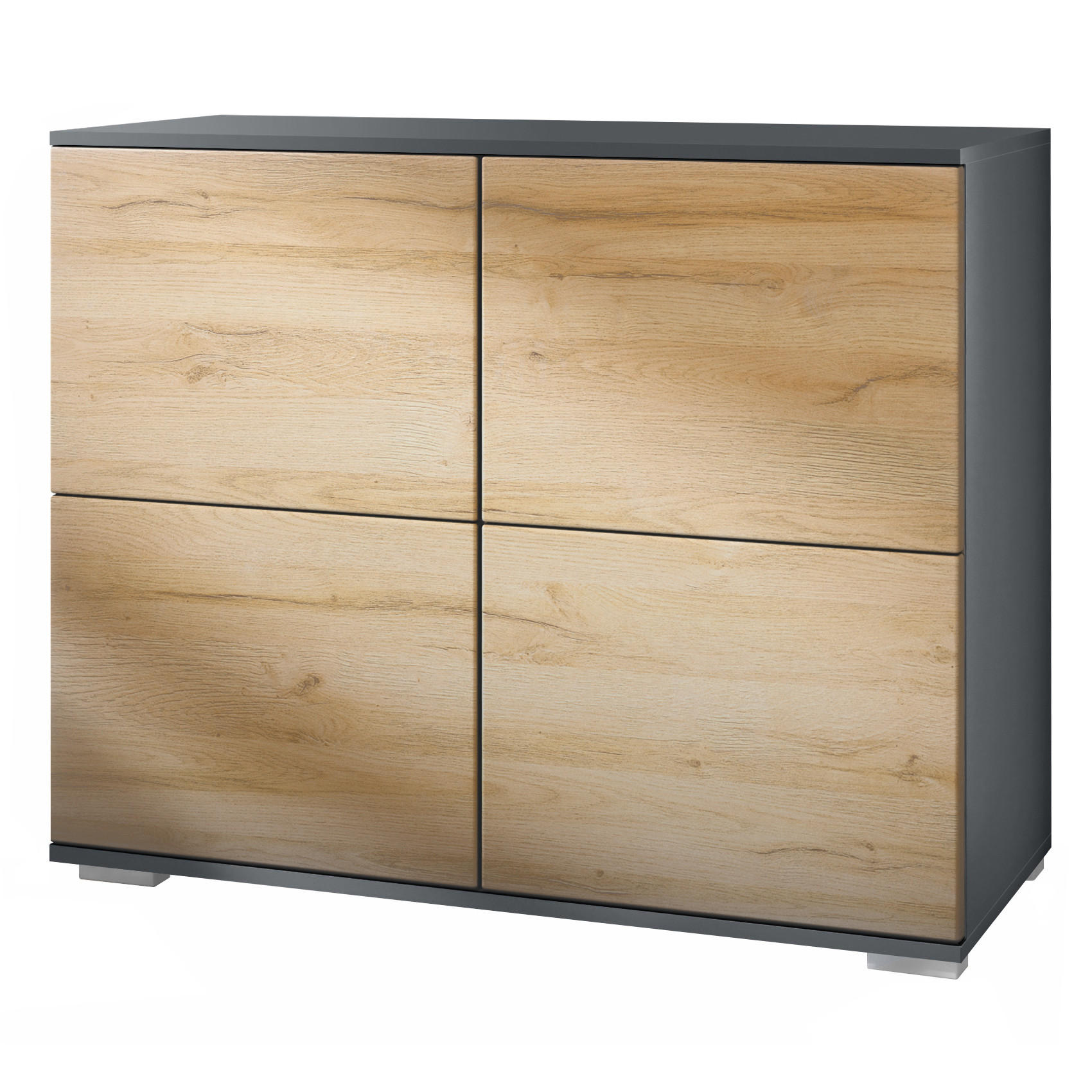 KOMMODE Rova Eiche Natur - Eichefarben, Holzwerkstoff (92.5/75.5/35cm) - Vladon