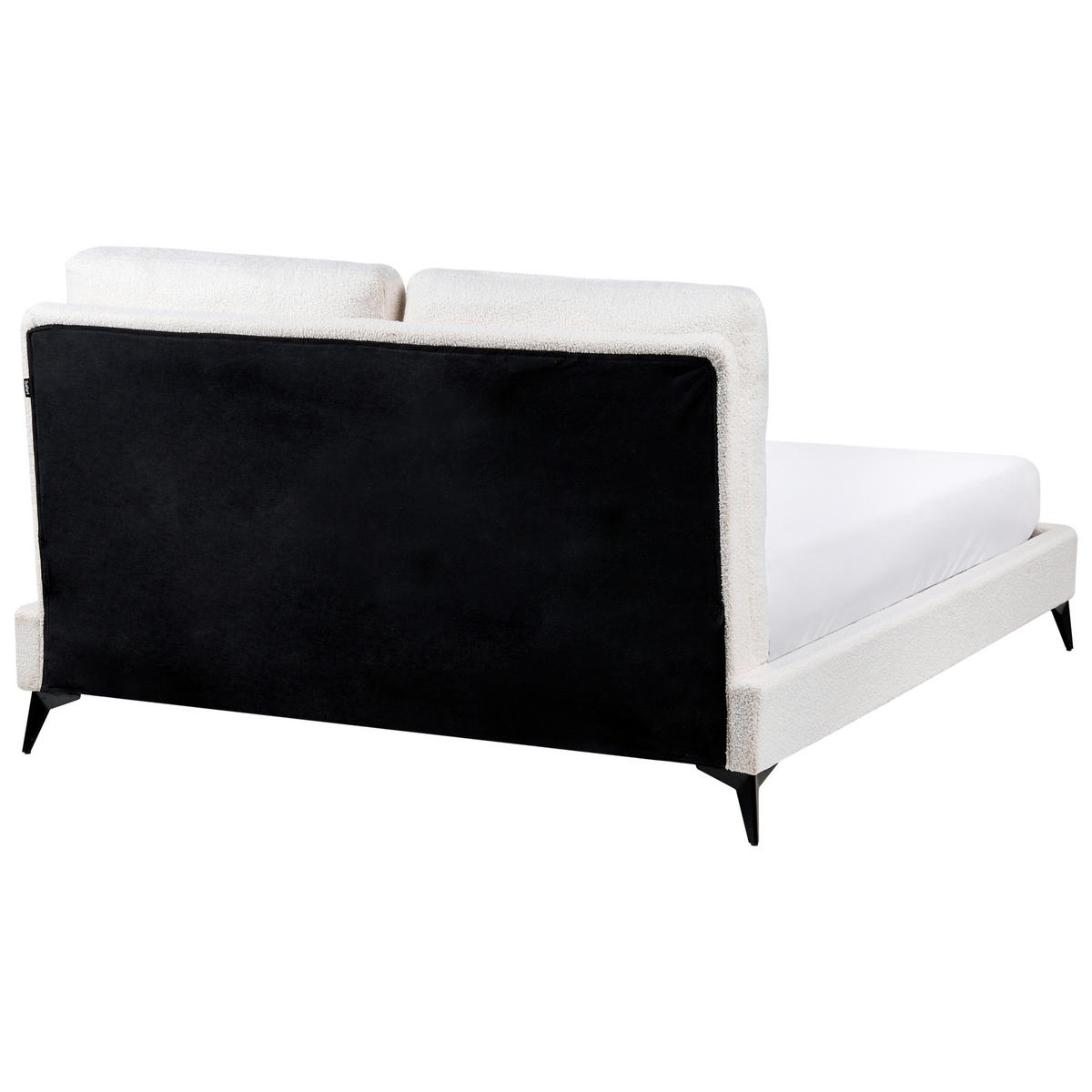POLSTERBETT mit Lattenrost 140/200 cm Weiß Melle - Creme, Textil (140/200cm) - Beliani