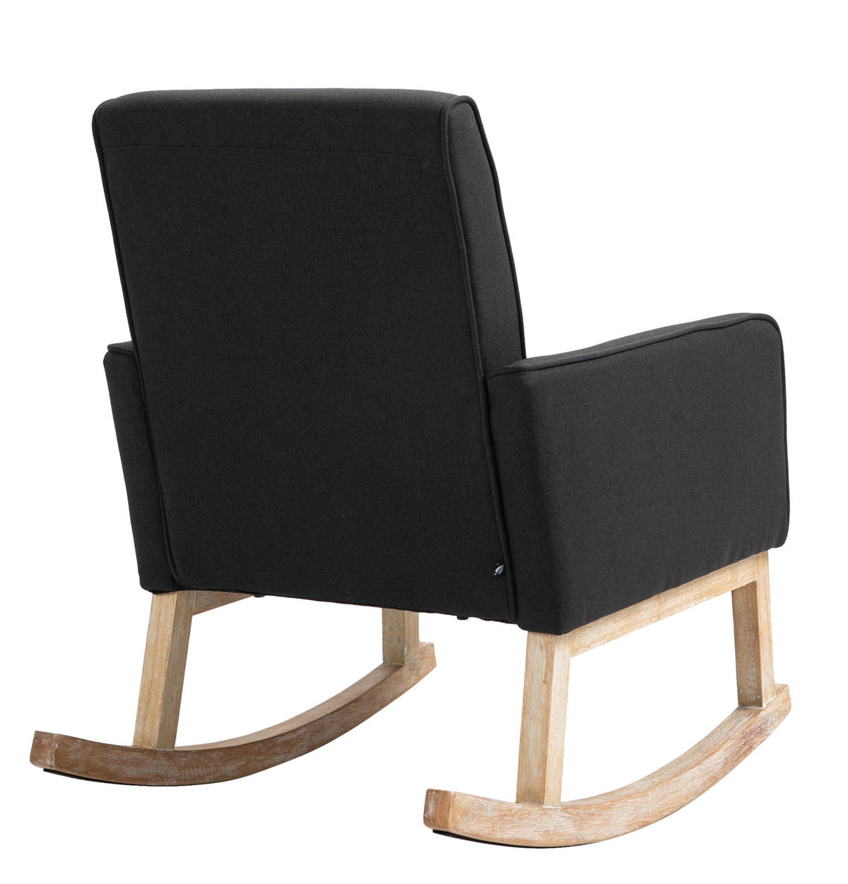 SCHAUKELSTUHL Stoff schwarz - Schwarz, Holz/Textil (63/90/77cm) - CLP