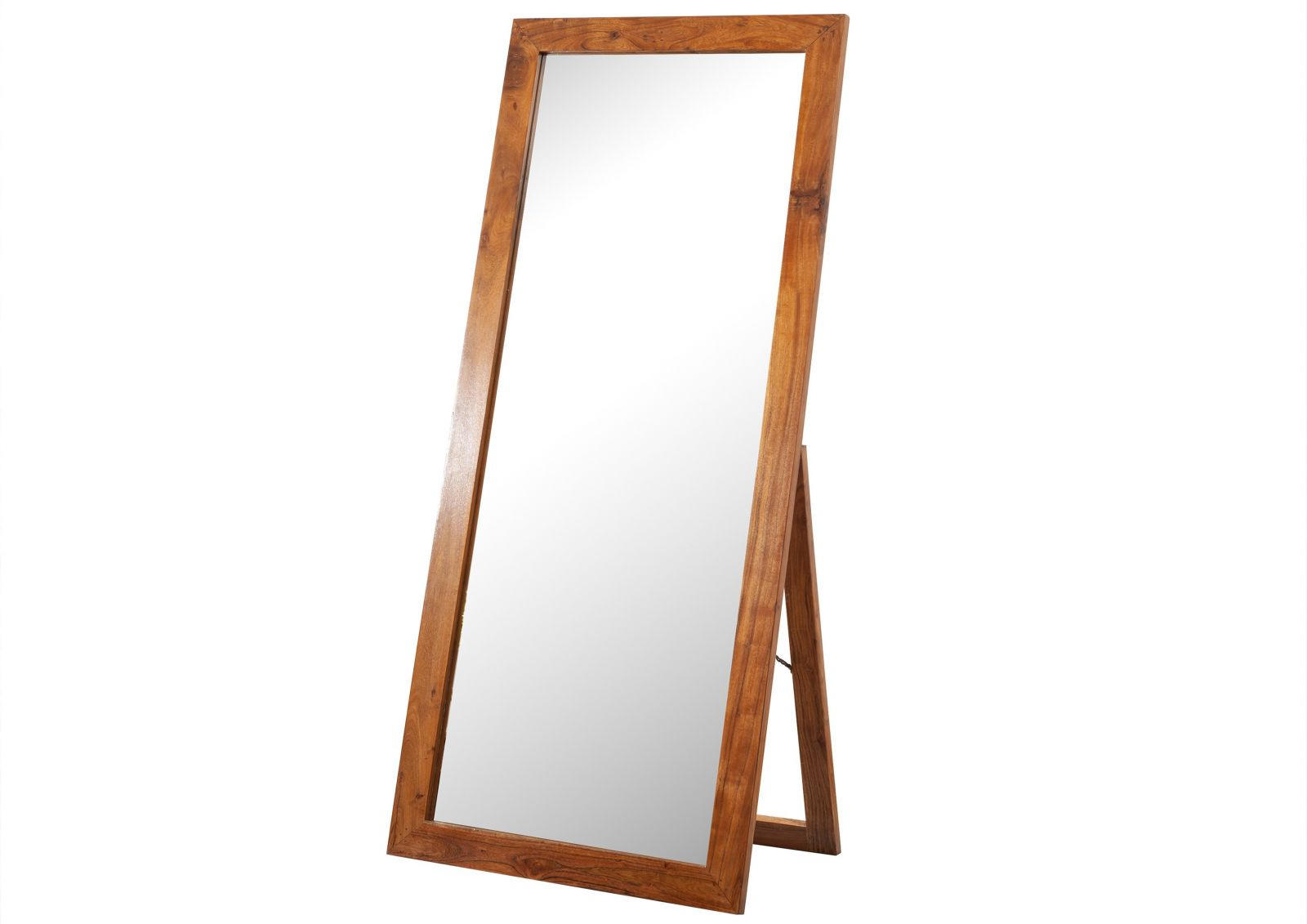STANDSPIEGEL Akazie 75x3x175 honig lackiert OXFORD #0319 - Braun, Holz (75/175/3cm) - Massivmoebel24