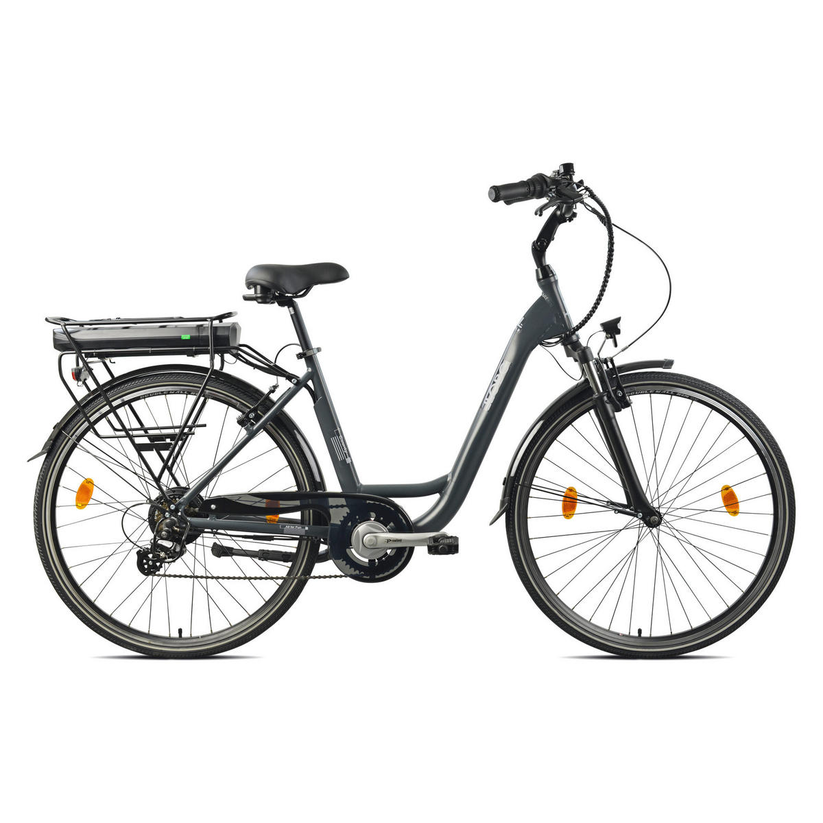 CITY E-BIKE 28" COUNTY, ANTHRAZIT - Anthrazit, Metall (125cm) - LLOBE