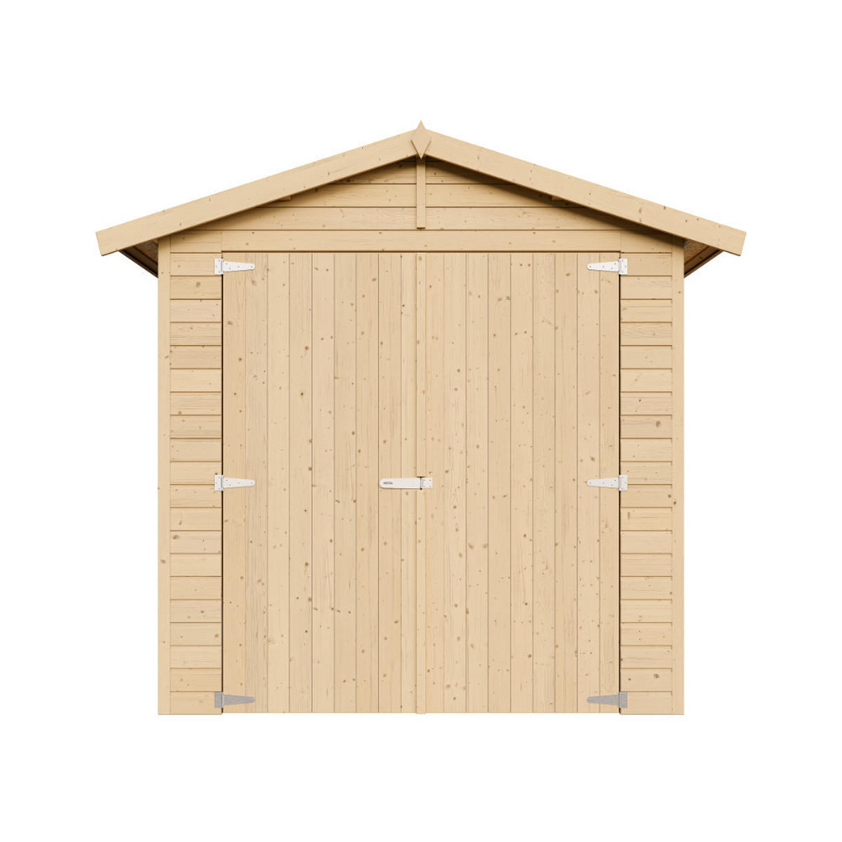 HOLZGARAGE - Abstellraum mit Fenstern- H222x244x320 cm/ 6 m² - TIMBELA M105 - Naturfarben, Holz (205/180/297cm) - Timbela