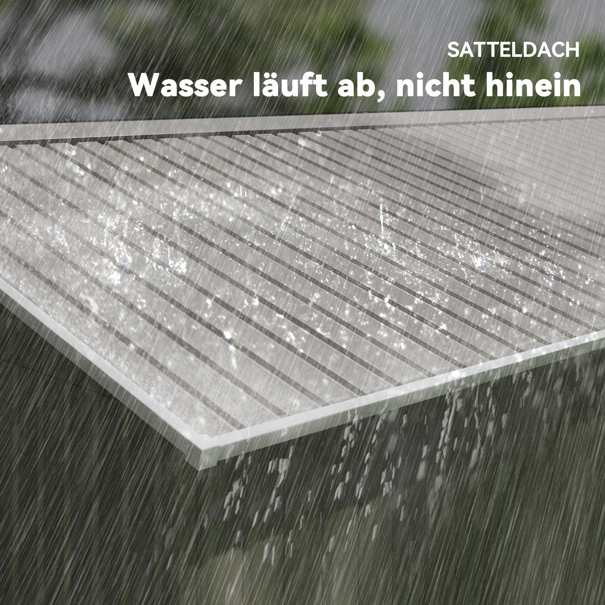 GERÄTEHAUS 12,4 m², Gartenhaus mit Pultdach, Schiebetür, Fundament, Hellgrau - Hellgrau, Metall (340/200/386cm) - Outsunny