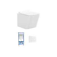 HÄNGE WC - 35.5 cm x 51.5 cm - keramik - weiß Clemona - Weiß, Keramik (35.5/34/51.5cm) - Vente-Unique