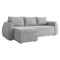ECKSCHLAFSOFA Darlan - Hellgrau/Schwarz, Holz/Kunststoff (245/143cm) - MIRJAN24