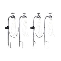 LED AUSSENLEUCHTE Solarleuchte Silber - Silberfarben, Metall (13/4.5/53cm) - Globo Lighting