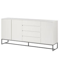 SIDEBOARD - Schwarz/Weiß, Holzwerkstoff (186/86/40cm) - home24