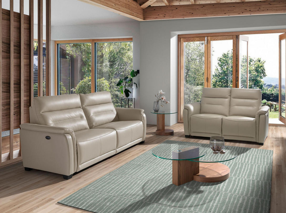 COUCHTISCH Runder Couchtisch aus gehärtetem Glas und Nussbaumholz 120/80/38 cm - Transparent/Nussbaumfarben, Glas/Holz (80/120/38cm) - ANGEL CERDA