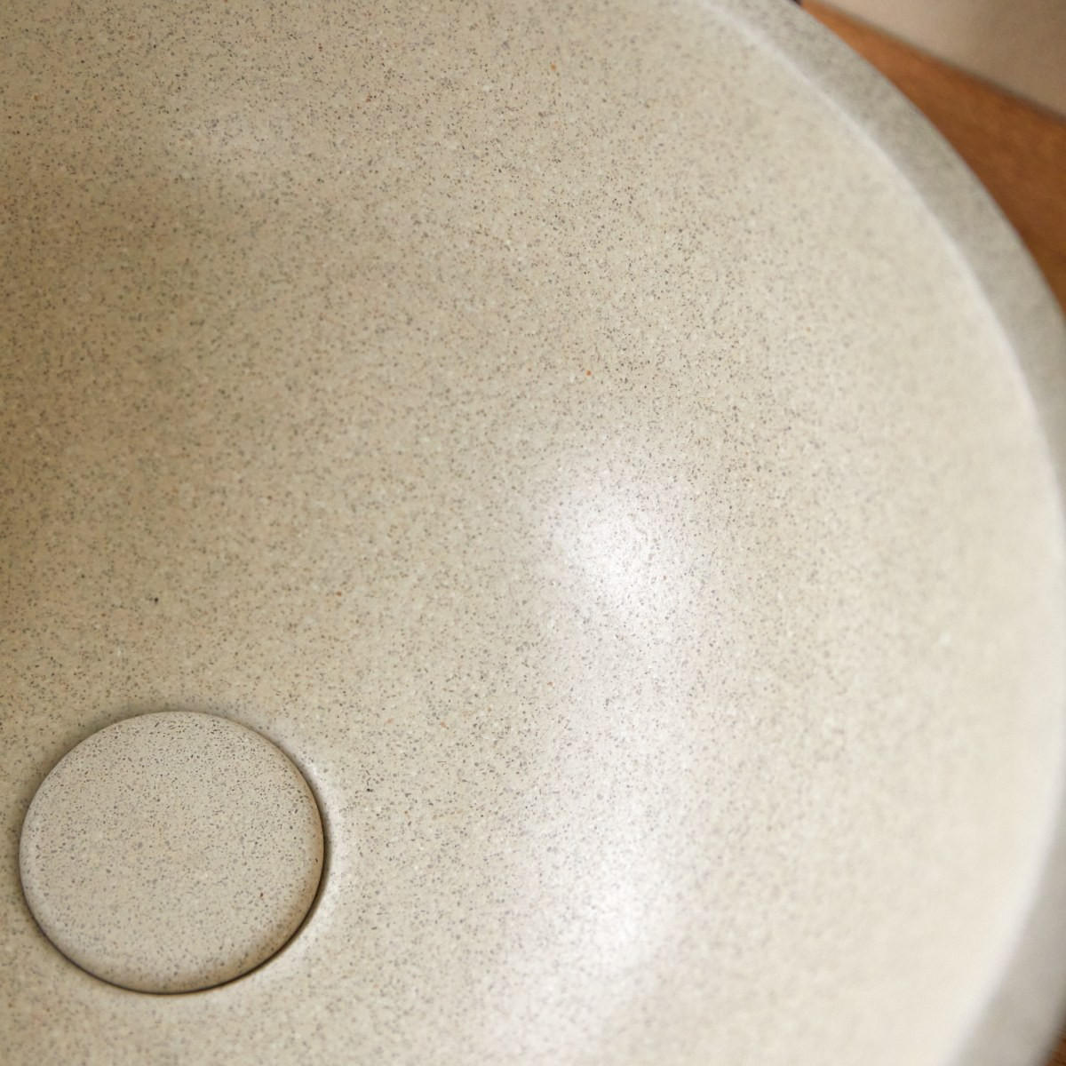 WASCHBECKEN Micha Beige aus Terrazzo - Beige, Stein (36/15/36cm) - Tikamoon