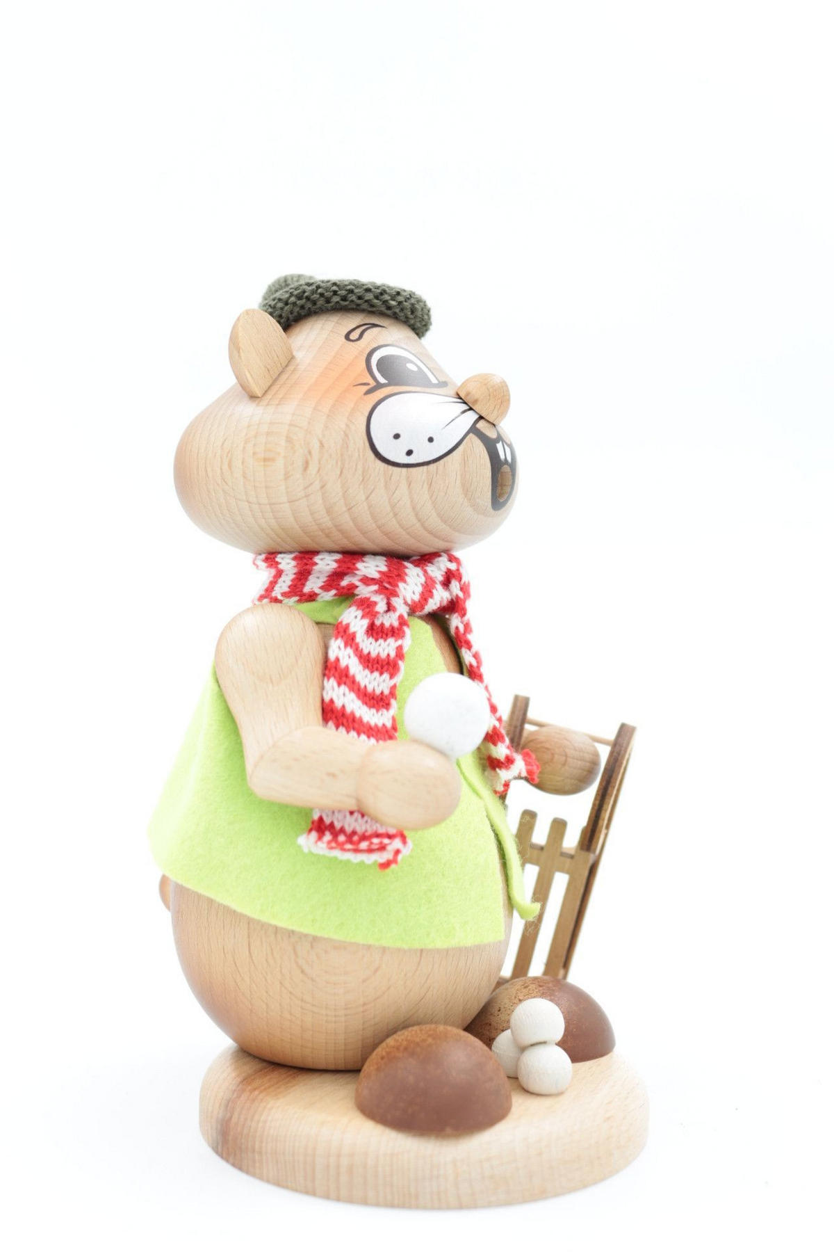 RAUCHFIGUR Hamster Rodler 18 cm - Multicolor, Holz (12/18/0.1cm)