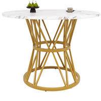 ESSTISCH 100/100/76 cm Gold aus MDF mit verstellbaren Füßen - Goldfarben, Holzwerkstoff (100/100/76cm) - OKMYHOME