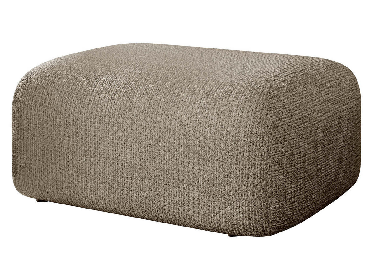 POLSTERHOCKER Piano - Hellbraun/Schwarz, Holz/Kunststoff (70/38/55cm) - MIRJAN24