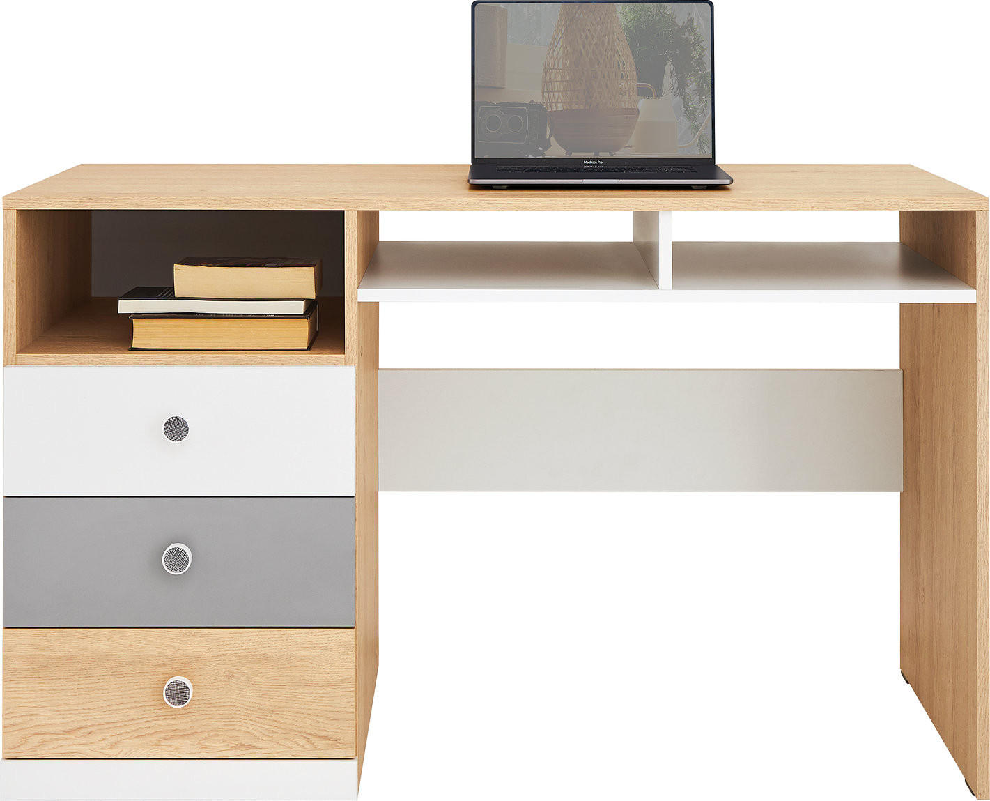 Masseno Schreibtisch Eiche 55x76x125 cm