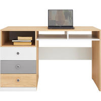 SCHREIBTISCH BRERA 125x55x76 cm Bürotisch Computertisch, Eichefarben - Eichefarben, Holzwerkstoff (55/125/76cm) - MASSENO