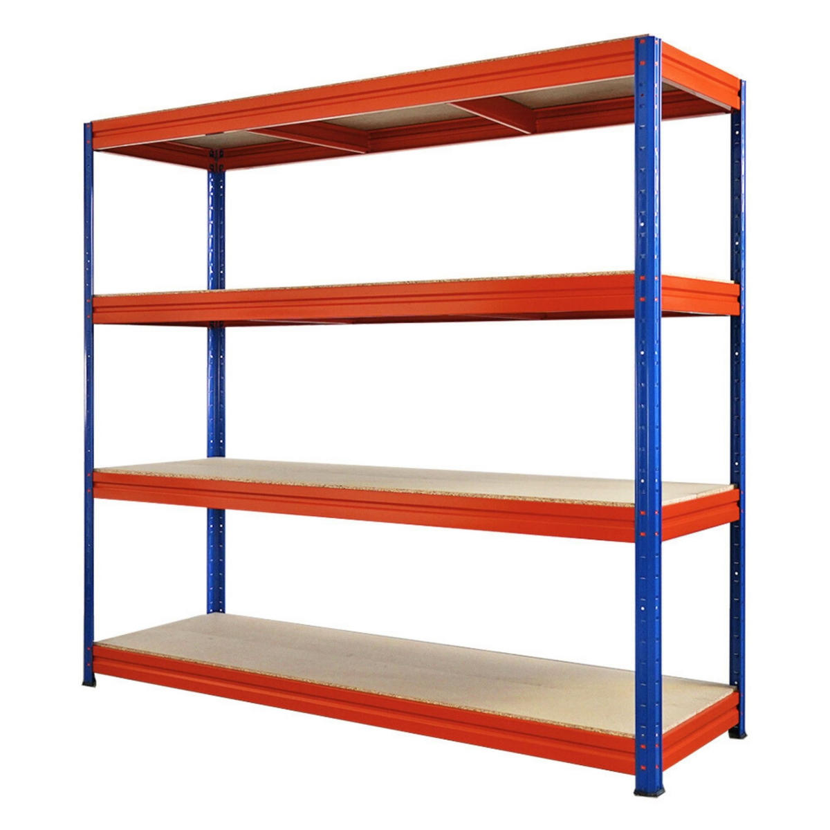 SCHWERLASTREGAL Dino 180x200x60cm Spanplatten-Ebenen Blau/Orange - Blau/Orange, Metall (200/180/60cm) - PROREGAL