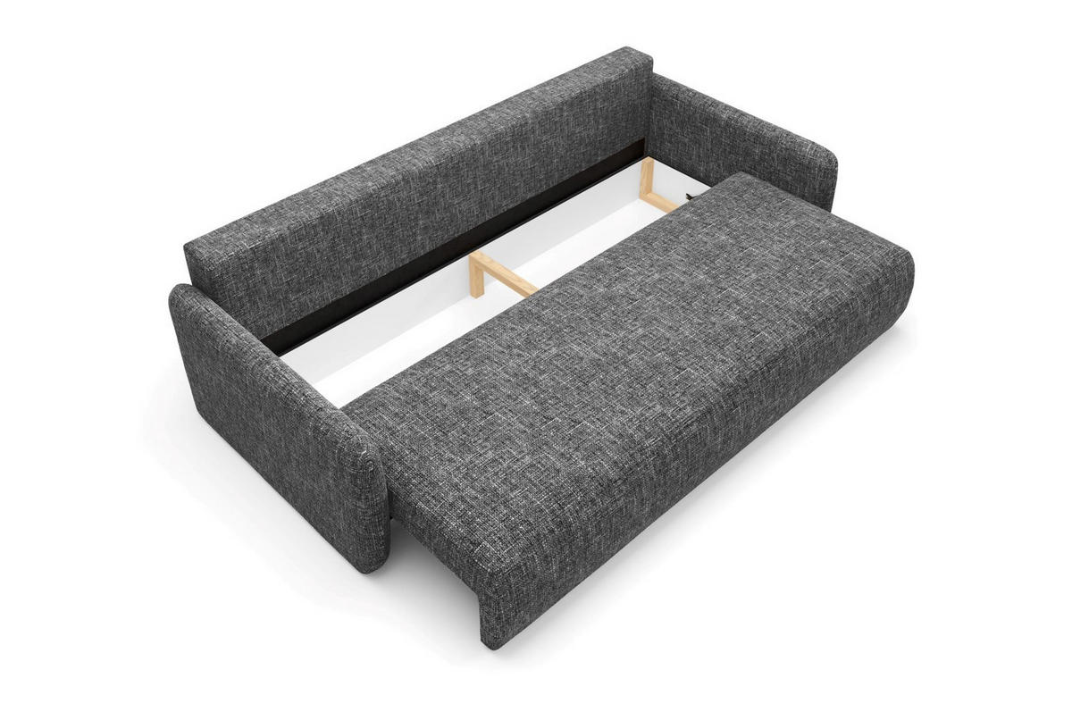 SCHLAFSOFA mit Bettkasten Schwarz - Schwarz, Holz/Holzwerkstoff (217/86/102cm) - Furnisell