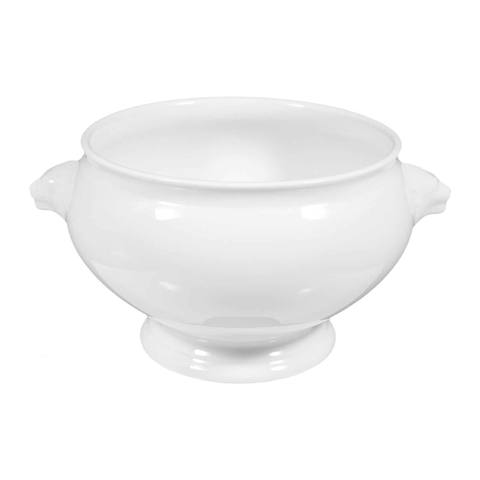 LÖWENKOPFTERRINE OHNE DECKEL Lukullus weiß 3,00 l - Weiß, Keramik (21.8cm) - Seltmann Weiden