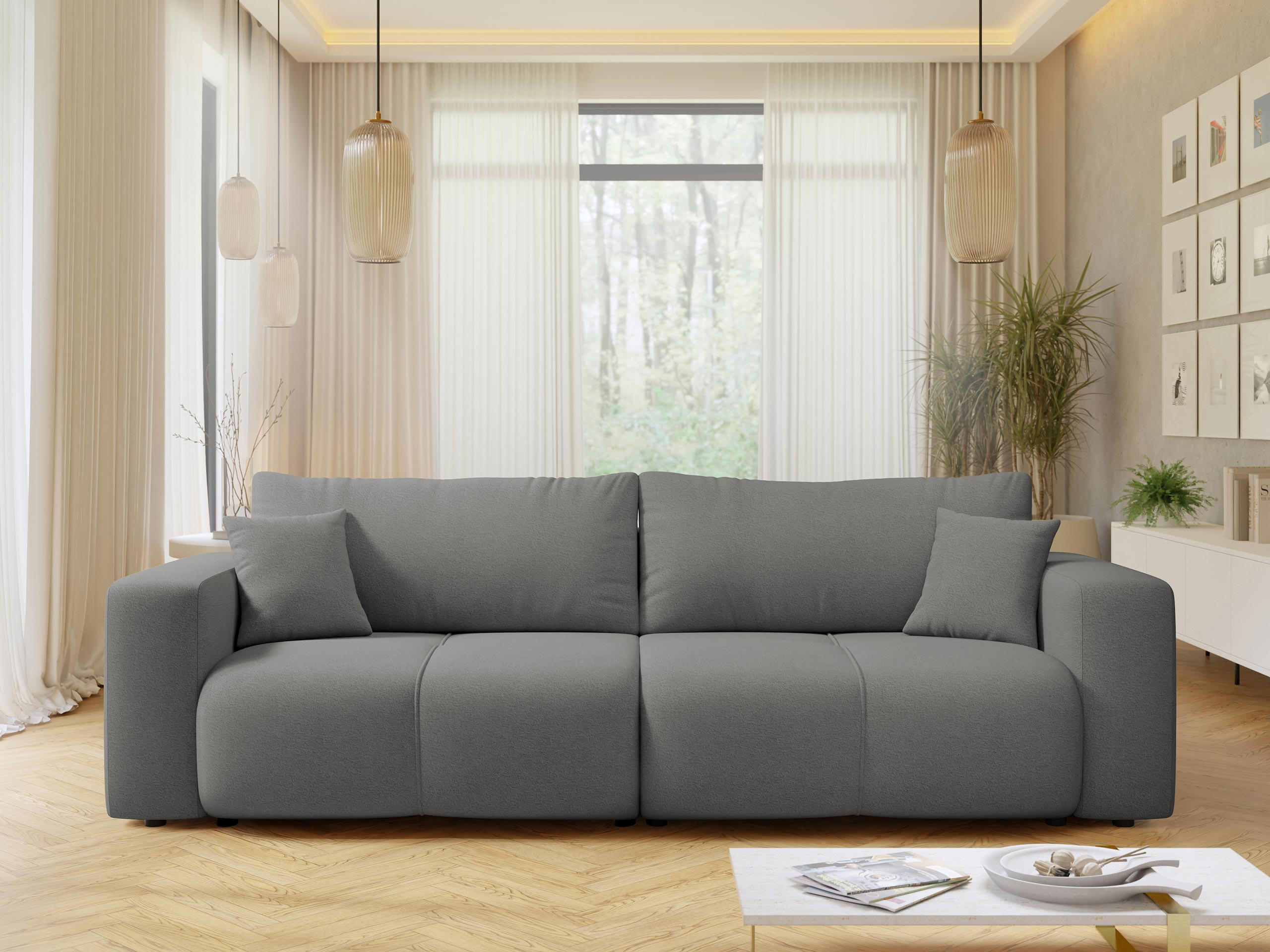 SCHLAFSOFA Furyn - Schwarz/Grau, Holz/Kunststoff (245/82/92cm) - MIRJAN24