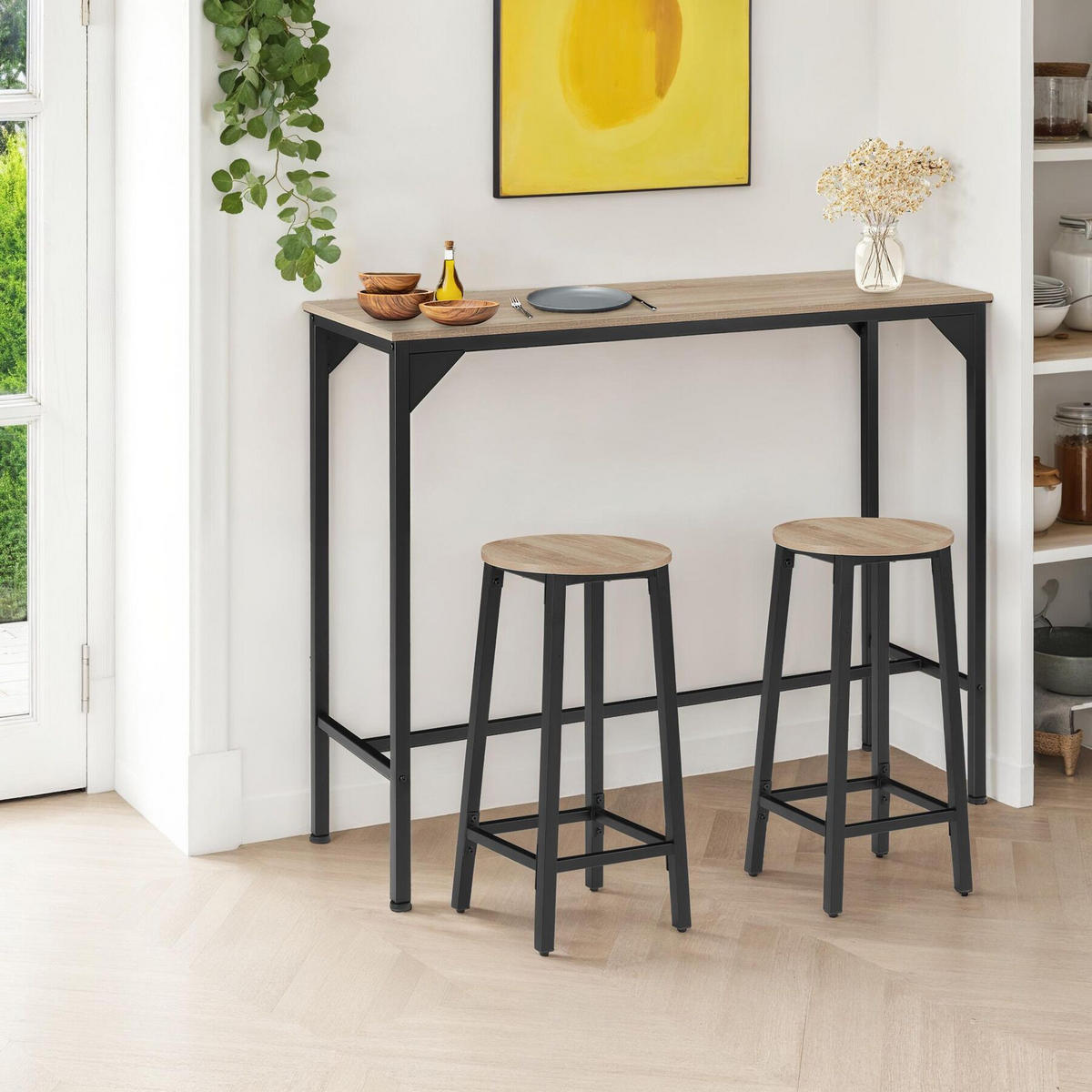 BARTISCH Kerry,120 x 40 x 100,5 cm,Industrial Holz hell, Eiche Sonoma - Naturfarben, Holz (40/100.5/120cm) - tectake