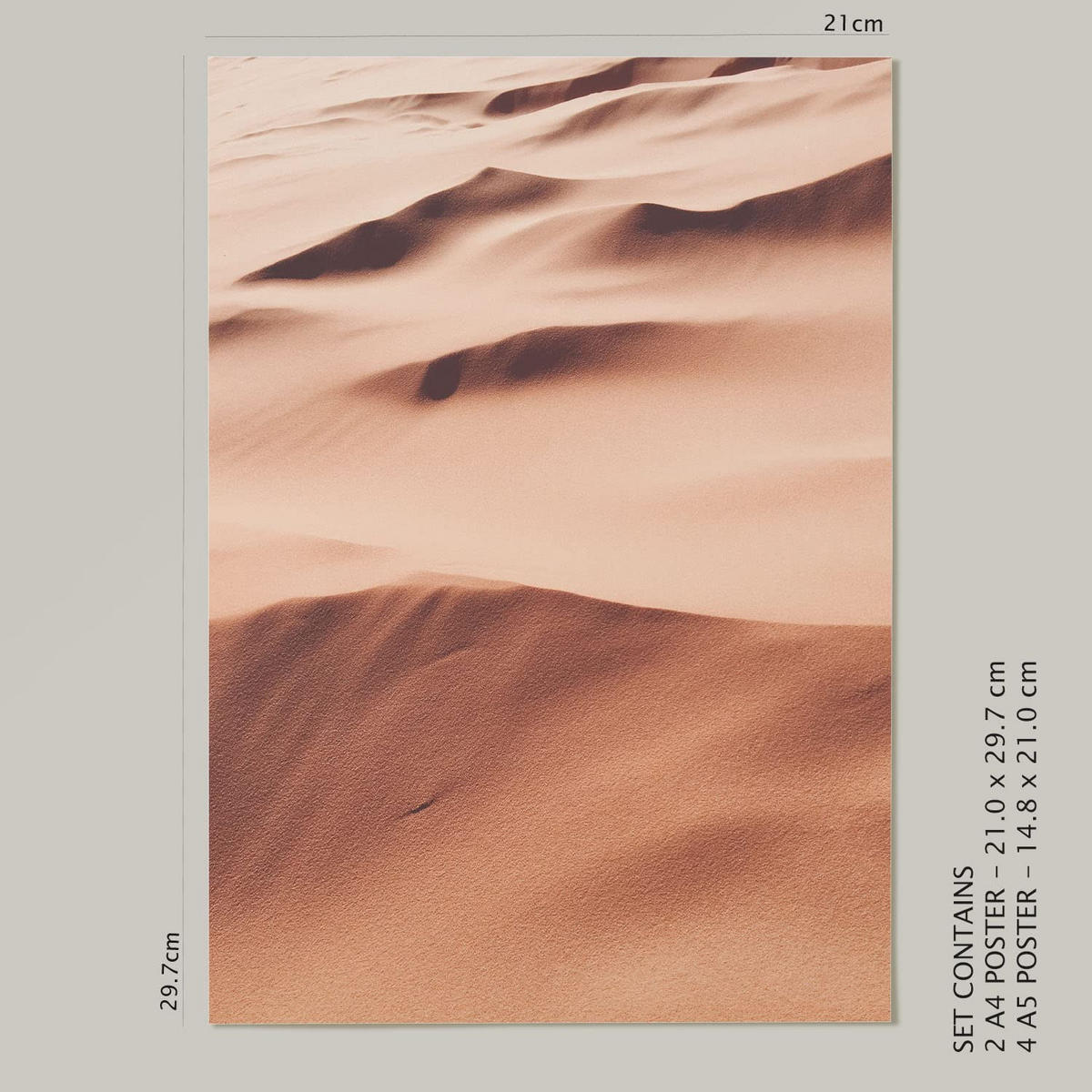 POSTER Set Mit 6 Marokko Wüste Wandbild A3 & A4 Rahmenlos - Klar, Papier (29/3cm) - Nacnic