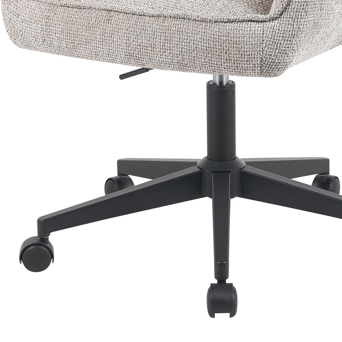 BÜROSTUHL Mika-Sven - Hellgrau/Schwarz, Textil/Metall (59/81/66cm) - DUBI Möbel