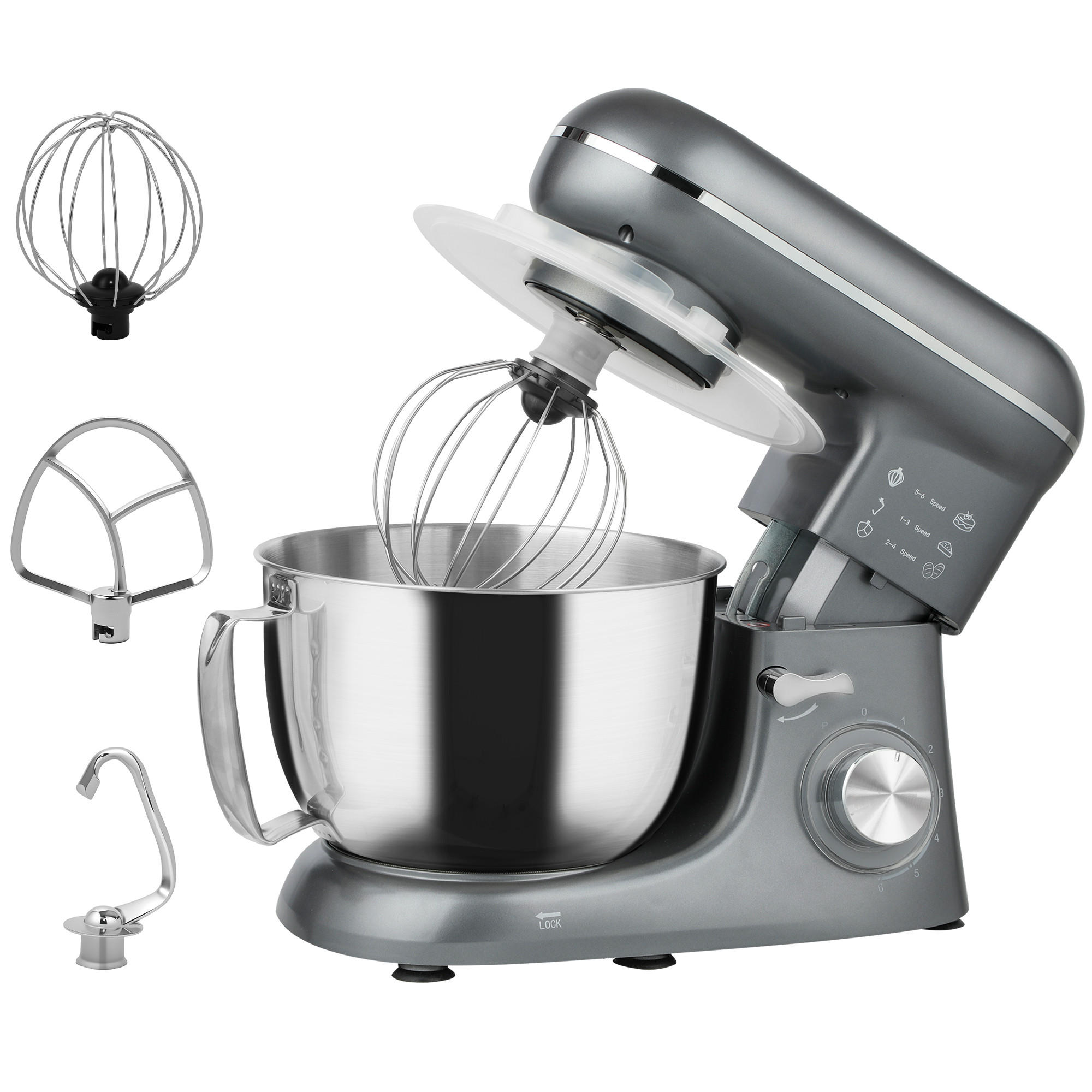 KÜCHENMASCHINE DE-17491 Silber - Silberfarben, Metall (22/29/35cm) - ComfortXL