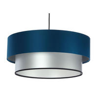 HÄNGELEUCHTE Blau 40/20 cm - Blau/Silberfarben, Kunststoff (40/1/20cm) - ONZENO