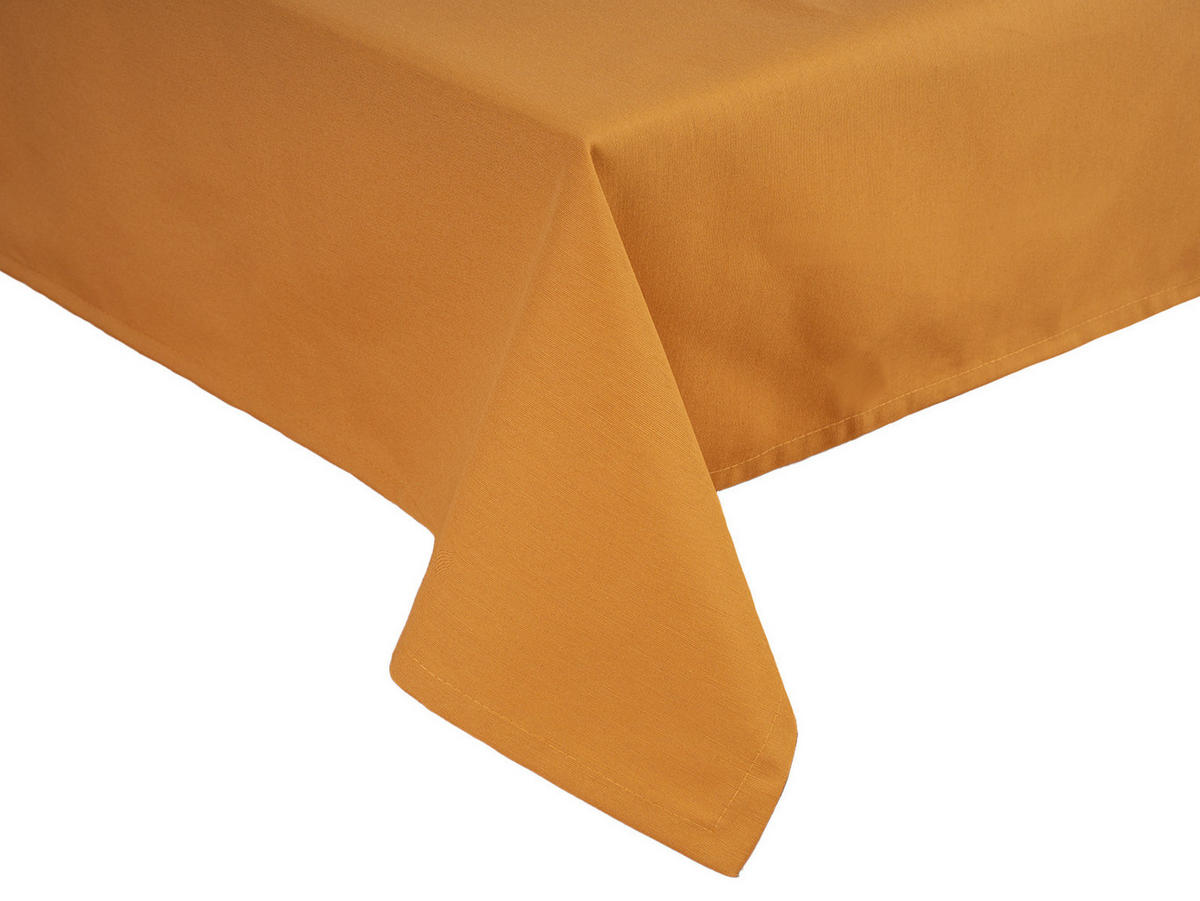 TISCHDECKE Wunschton safran-gelb 130/200 cm - Gelb, Textil (130/200cm) - beties Heimtextil