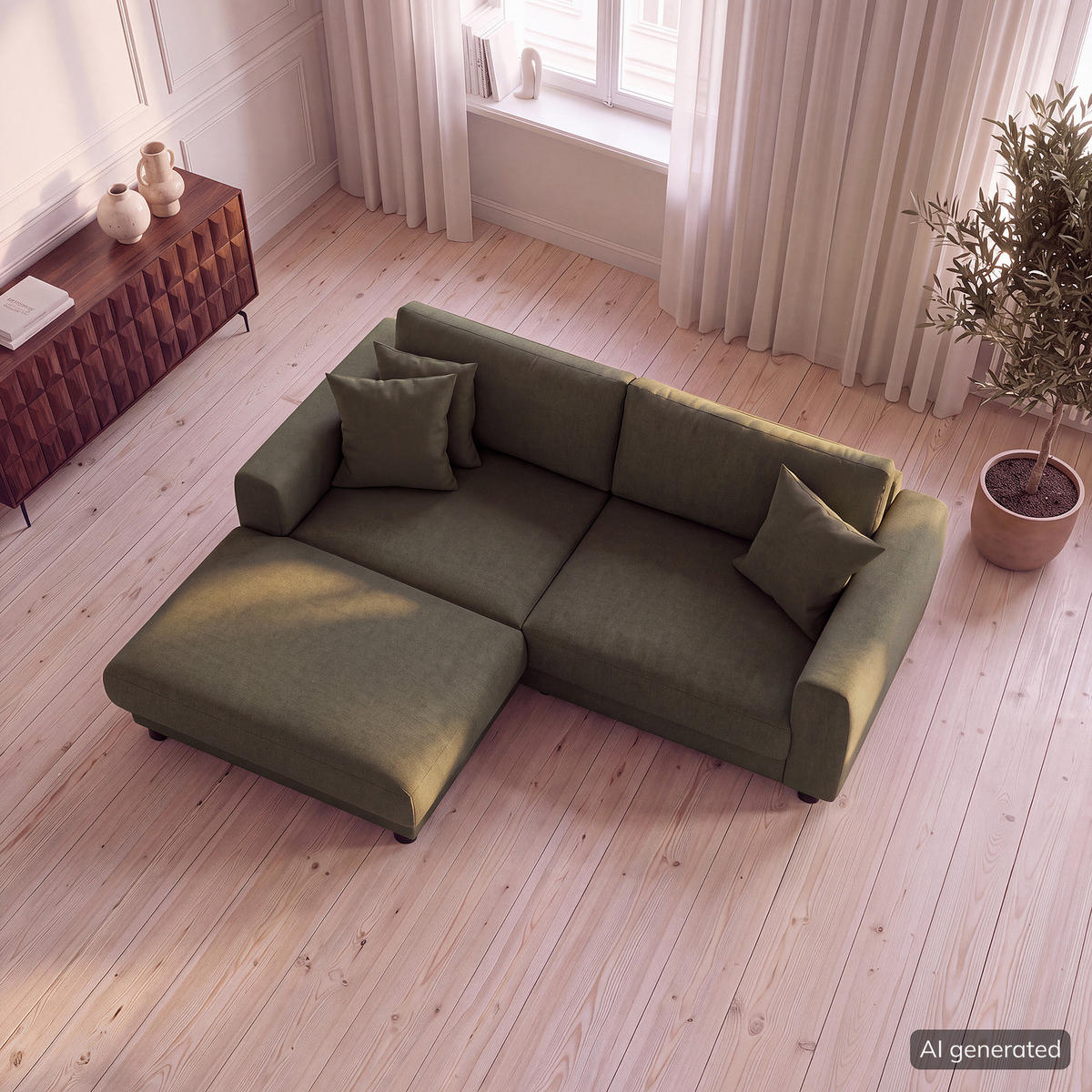 ECKSOFA mit Longchair - Schwarz/Grau, Holz/Kunststoff (238/183cm) - home24