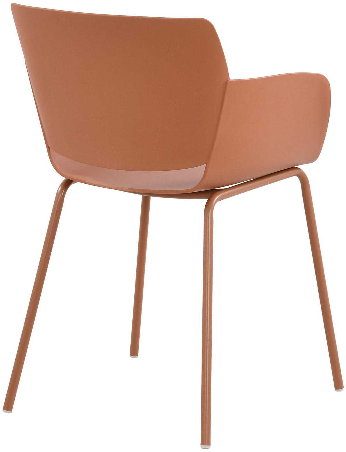 STUHL Kunststoff Terracotta - Dunkelorange, Kunststoff/Metall (58/80/54cm) - CLP
