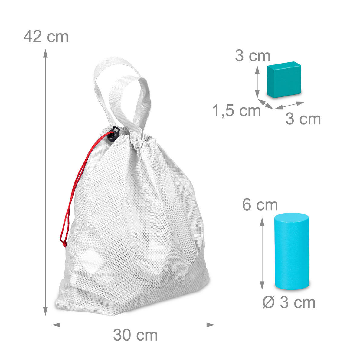 BAUSTEINE-SET - Multicolor, Holzwerkstoff (30/0.5cm) - Relaxdays