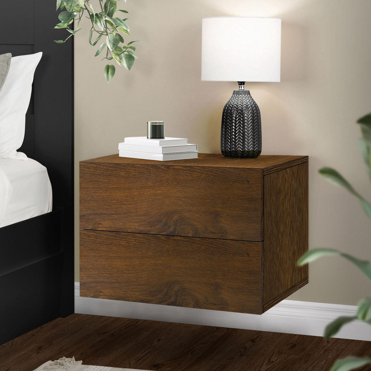 NACHTTISCH rechteckig Braun 42/29/30 cm - Braun, Holzwerkstoff (29/42/30cm) - ML-DESIGN