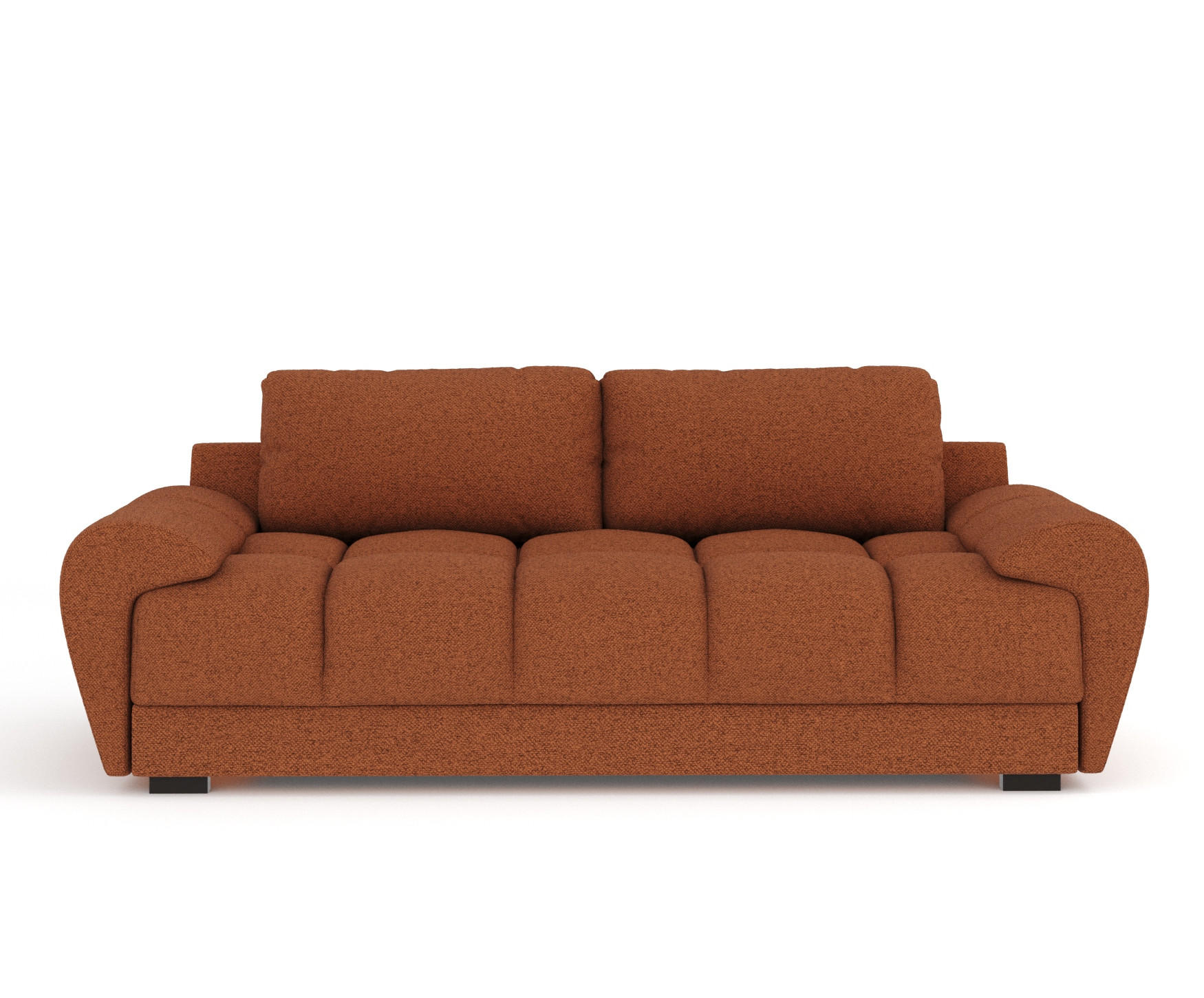 3-SITZER SOFA Peebles Kupferfarbe Webstoff - Schwarz/Kupferfarben, Holz/Holzwerkstoff (244/90/101cm) - Maison de Reve