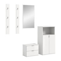 GARDEROBE Systemmöbel Projekt X 5tlg. Kombination , ca.179x191x37 cm - Weiß, Holzwerkstoff (179/191/37cm)