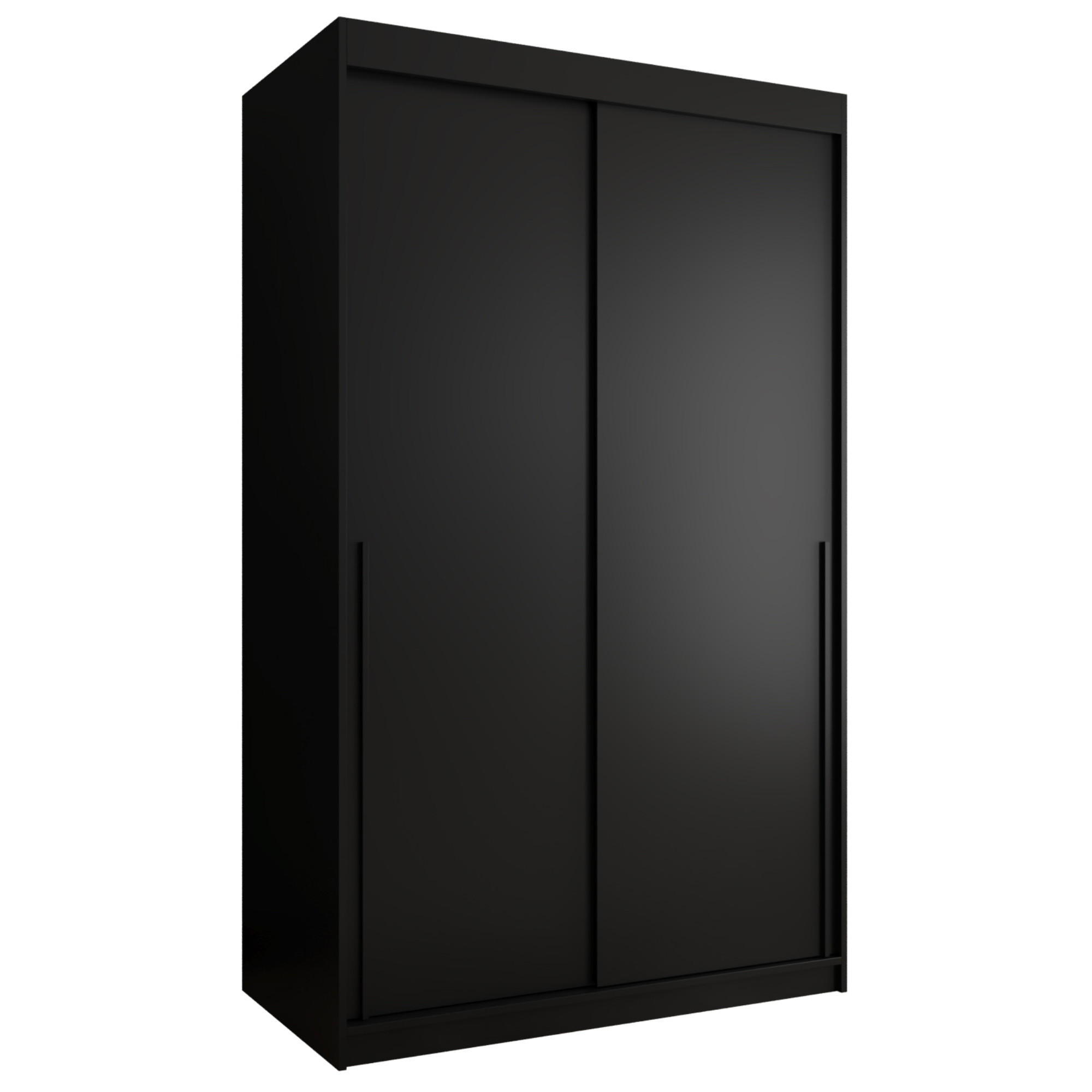 Home Collective ŠATNÍ SKŘÍŇ S POSUVNÝMI DVEŘMI 120 cm šířka, černá s černým úchytem