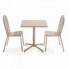 GARTENSET 3-tlg., Taupe - Taupe, Metall - Oviala